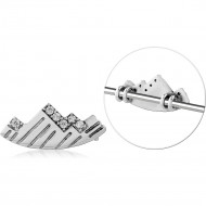 SURGICAL STEEL ADJUSTABLE SLIDING CHARM FOR INDUSTRIAL BARBELL PIERCING