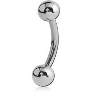 SURGICAL STEEL INTERNALLY THREADED CURVED BARBELL PIERCING