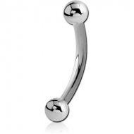 SURGICAL STEEL INTERNALLY THREADED CURVED MICRO BARBELL PIERCING