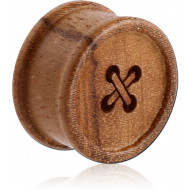 ORGANIC WOODEN PLUG TEAK RIDGED
