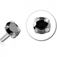 STERLING SILVER 925 JEWELLED PRONG SET PUSH FIT ATTACHMENT FOR BIOFLEX INTERNAL LABRET - ROUND PIERCING