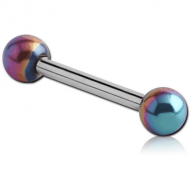 SURGICAL STEEL MICRO BARBELL WITH ANODISED BALLS