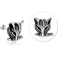 SURGICAL STEEL TRAGUS MICRO BARBELL - FOX PIERCING