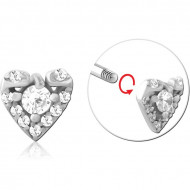 SURGICAL STEEL MICRO THREADED JEWELED ATTACHMENT PIERCING