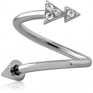 SURGICAL STEEL MICRO BODY SPIRAL PIERCING