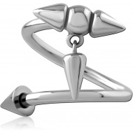 SURGICAL STEEL MICRO BODY SPIRAL PIERCING