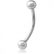 SURGICAL STEEL THREADLESS CURVED BARBELL PIERCING