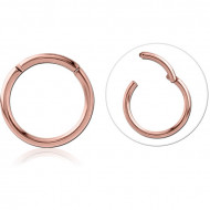 ROSE GOLD PVD COATED TITANIUM HINGED SEGMENT RING PIERCING