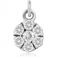 SURGICAL STEEL JEWELLED CHARM