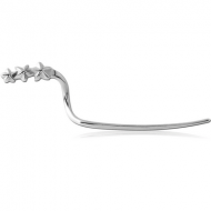 SURGICAL STEEL EYEBROW - STARS RIGHT PIERCING
