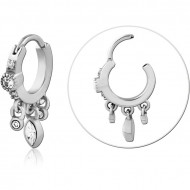 SURGICAL STEEL JEWELED MULTI PURPOSE CLICKER PIERCING