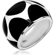 STERLING SILVER 925 RING WITH ONYX - RECTANGLES