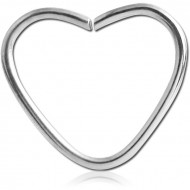 TITANIUM OPEN HEART SEAMLESS RING PIERCING