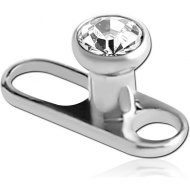 TITANIUM INTERNALLY THREADED DERMAL ANCHOR WITH JEWELLED DISC