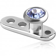 TITANIUM INTERNALLY THREADED DERMAL ANCHOR WITH JEWELLED DISC PIERCING