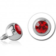 TITANIUM SWAROVSKI CRYSTAL jewelled BALL FOR 1.6MM INTERNALLY THREADED PINS PIERCING