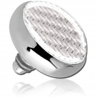 TITANIUM INTERNALLY THREADED CARBON FIBERR DISC PIERCING