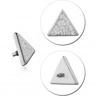 TITANIUM MICRO ATTACHMENT FOR 1.2 MM INTERNALLY THREADED PINS - TRIANGLE PIERCING