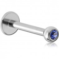 TITANIUM SWAROVSKI CRYSTAL JEWELLED MICRO LABRET