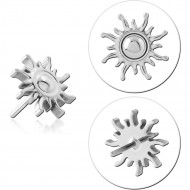 TITANIUM THREADLESS ATTACHMENT TOP SIZE 6X6MM PIERCING