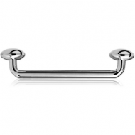 TITANIUM 90 DEGREE STAPLE BARBELL WITH DISCS PIERCING