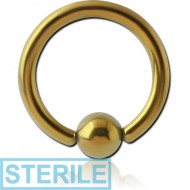 STERILE ANODISED SURGICAL STEEL BALL CLOSURE RING