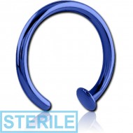 STERILE ANODISED SURGICAL STEEL OPEN NOSE RING