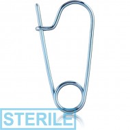 STERILE ANODISED SURGICAL STEEL SAFETY PIN PIERCING
