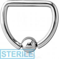 STERILE SURGICAL STEEL BALL CLOSURE D-RING PIERCING