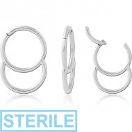 STERILE SURGICAL STEEL HINGED SEGMENT RING PIERCING