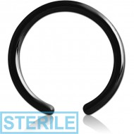 STERILE BLACK PVD COATED SURGICAL STEEL BALL CLOSURE RING PIN PIERCING