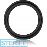 STERILE BLACK PVD COATED SURGICAL STEEL SMOOTH SEGMENT RING PIERCING
