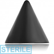 STERILE BLACK PVD COATED SURGICAL STEEL CONE PIERCING