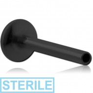 STERILE BLACK PVD SURGICAL STEEL INTERNALLY THREADED MICRO LABRET PIN PIERCING