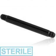 STERILE BLACK PVD COATED SURGICAL STEEL MICRO BARBELL PIN PIERCING