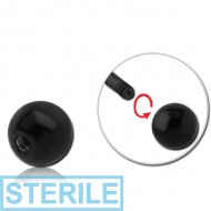 STERILE BLACK PVD COATED SURGICAL STEEL MICRO BALL PIERCING