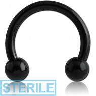 STERILE BLACK PVD COATED SURGICAL STEEL MICRO CIRCULAR BARBELL