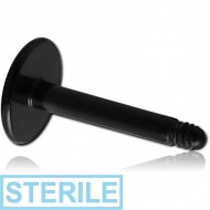 STERILE BLACK PVD COATED SURGICAL STEEL MICRO LABRET PIN