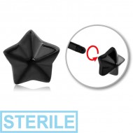 STERILE BLACK PVD COATED SURGICAL STEEL MICRO THREADED ATTACHMENT - NAUTICAL STAR PIERCING