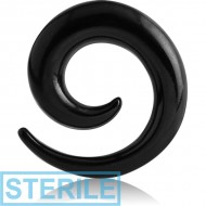 STERILE BLACK PVD COATED SURGICAL STEEL EAR SPIRAL