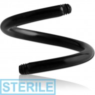 STERILE BLACK PVD COATED SURGICAL STEEL BODY SPIRAL PIN