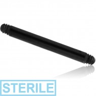 STERILE BLACK PVD COATED TITANIUM BARBELL PIN PIERCING