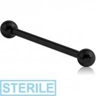STERILE BLACK PVD COATED TITANIUM BARBELL PIERCING