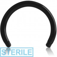 STERILE BLACK PVD COATED TITANIUM CIRCULAR BARBELL PIN PIERCING