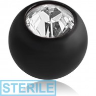 STERILE BLACK PVD COATED TITANIUM JEWELLED BALL