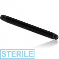 STERILE BLACK PVD COATED TITANIUM MICRO BARBELL PIN PIERCING