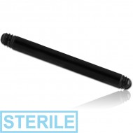STERILE BLACK PVD COATED TITANIUM MICRO BARBELL PIN PIERCING