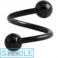 STERILE BLACK PVD COATED TITANIUM BODY SPIRAL