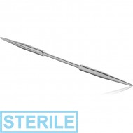 STERILE SURGICAL STEEL BARBELL WITH LONG SPIKES PIERCING