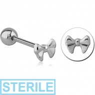 STERILE SURGICAL STEEL BARBELL - BOW PIERCING